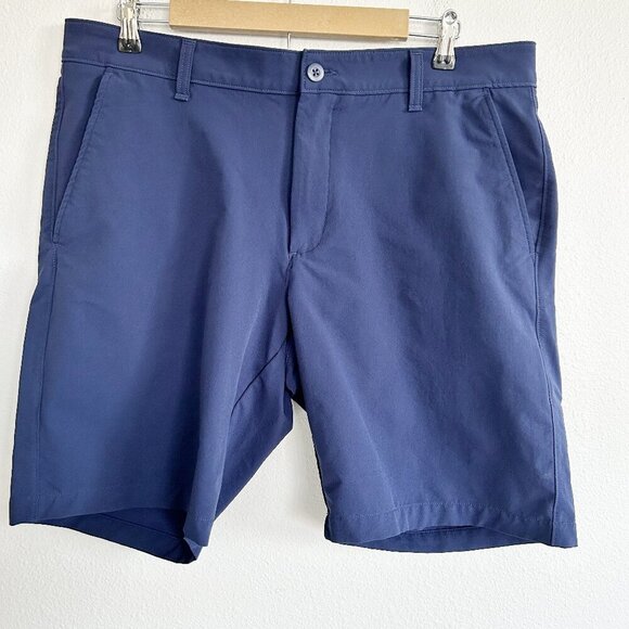 Under Armour Golf Shorts Mens 38 Navy Blue Chino Performance Casual Preppy - Picture 1 of 6